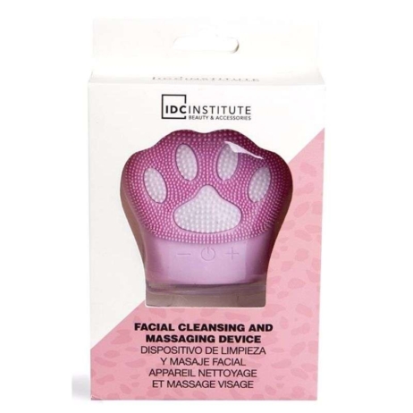 IDC Facial Cleansing & Massaging Device Ηλεκτρικό Βουρτσάκι Σιλικόνης για Καθαρισμό και Μασάζ Προσώπου Ροζ Λευκό
