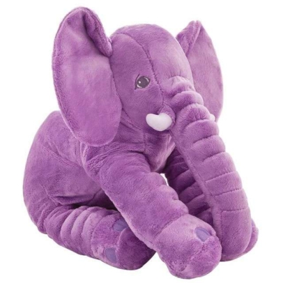 VIP Baby Dolls Stuffed Blue Elephant, Λούτρινος Ελέφαντας Μαξιλάρι Μώβ 50cm