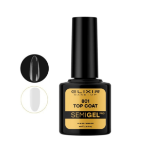 Elixir Professional Semi Gel 801 Top Coat για Ημιμόνιμο Βερνίκι Νυχιών 8ml