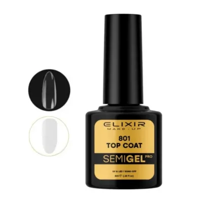 Elixir Professional Semi Gel 801 Top Coat για Ημιμόνιμο Βερνίκι Νυχιών 8ml