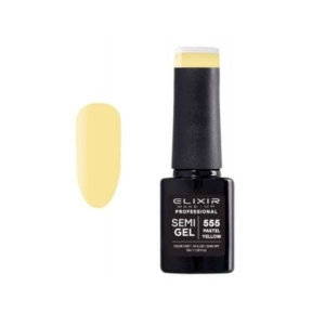 Elixir Professional Semi Gel Ημιμόνιμο Βερνίκι Νυχιών 555 Pastel Yellow Κίτρινο Παστέλ 5ml