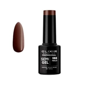 Elixir Professional Semi Gel Ημιμόνιμο Βερνίκι Νυχιών 585 Merlot Βαθύ Καφέ Μπορντώ 5ml