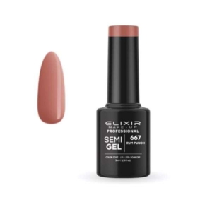 Elixir Professional Semi Gel Ημιμόνιμο Βερνίκι Νυχιών 667 Rum Punch Ροζ Καφετί 5ml