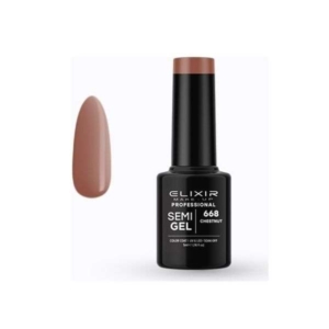 Elixir Professional Semi Gel Ημιμόνιμο Βερνίκι Νυχιών 668 Chestnut Καφέ Ροζ 5ml