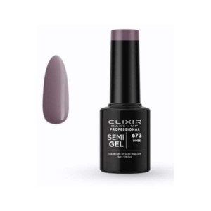 Elixir Professional Semi Gel Ημιμόνιμο Βερνίκι Νυχιών 673 Dove Μωβ Γκρι 5ml
