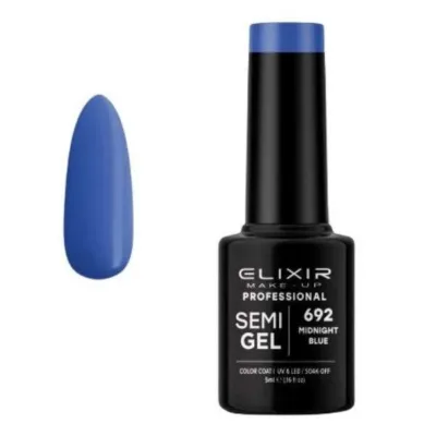Elixir Professional Semi Gel Ημιμόνιμο Βερνίκι Νυχιών 692 Midnight Blue Mπλε Μωβ 5ml