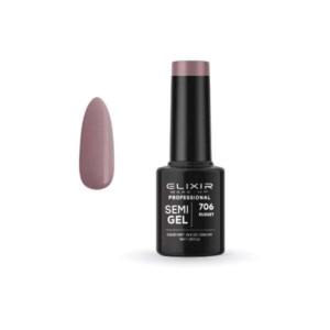 Elixir Professional Semi Gel Ημιμόνιμο Βερνίκι Νυχιών 706 Russet Σάπιο Μήλο Μωβ 5ml