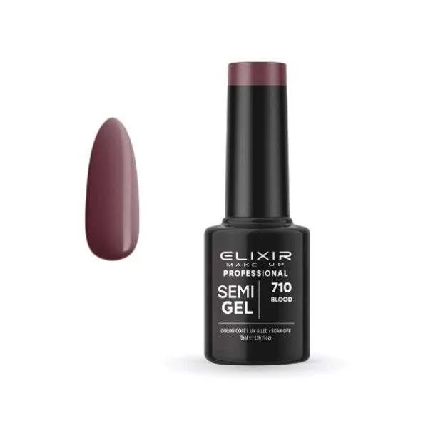 Elixir Professional Semi Gel Ημιμόνιμο Βερνίκι Νυχιών 710 Blood Καφέ Κόκκινο Σκούρο 5ml Elixir Professional Semi Gel Ημιμόνιμο Βερνίκι Νυχιών 710 Blood Καφέ Κόκκινο Σκούρο 5ml