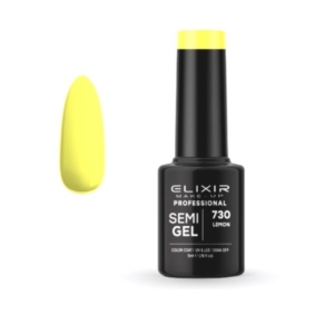 Elixir Professional Semi Gel Ημιμόνιμο Βερνίκι Νυχιών 730 Lemon Κίτρινο 5ml