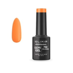 Elixir Professional Semi Gel Ημιμόνιμο Βερνίκι Νυχιών 732 Halloween Πορτοκαλί 5ml
