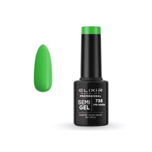 Elixir Professional Semi Gel Ημιμόνιμο Βερνίκι Νυχιών 735 Lime Green Πράσινο Λάιμ 5ml