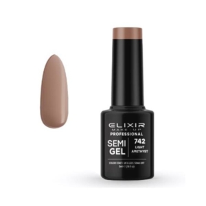 Elixir Professional Semi Gel Ημιμόνιμο Βερνίκι Νυχιών 742 Light Amethyst Μπεζ Σοκολατί 5ml