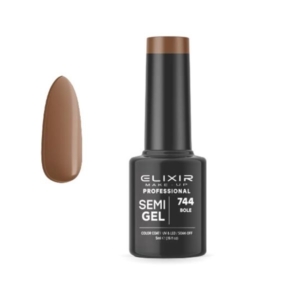 Elixir Professional Semi Gel Ημιμόνιμο Βερνίκι Νυχιών 744 Bole Σοκολάτα Γάλακτος 5ml