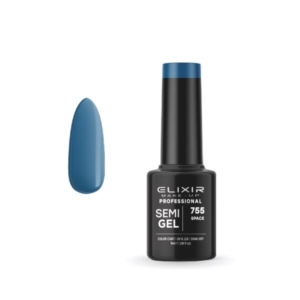 Elixir Professional Semi Gel Ημιμόνιμο Βερνίκι Νυχιών 755 Space Μπλε Πράσινο 5ml