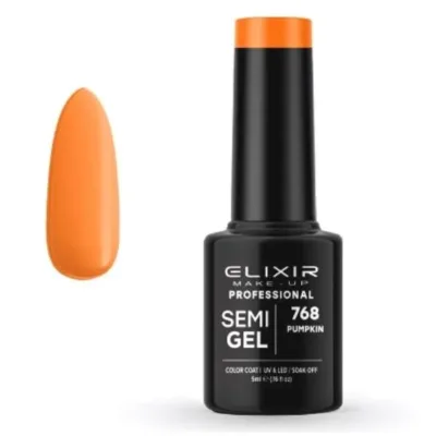 Elixir Professional Semi Gel Ημιμόνιμο Βερνίκι Νυχιών 768 Pumpkin Πορτοκαλί ώχρα Έντονη 5ml
