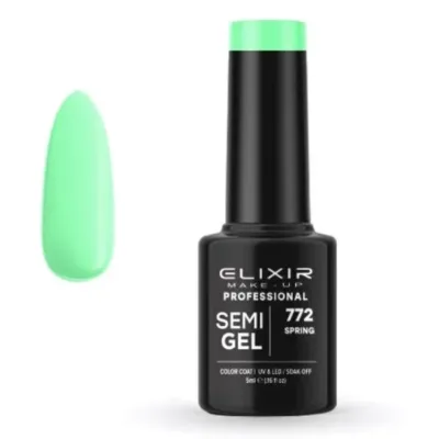 Elixir Professional Semi Gel Ημιμόνιμο Βερνίκι Νυχιών 772 Spring Πράσινο Παστέλ 5ml