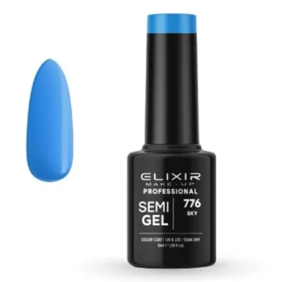 Elixir Professional Semi Gel Ημιμόνιμο Βερνίκι Νυχιών 776 Sky Γαλάζιο Μπλε 5ml