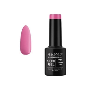 Elixir Professional Semi Gel Ημιμόνιμο Βερνίκι Νυχιών 781 Cherry Pink Ροζ Έντονο 5ml