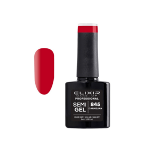 Elixir Professional Semi Gel Ημιμόνιμο Βερνίκι Νυχιών 845 Carmelian Ροζ Έντονο που Κοκκινίζει 8ml