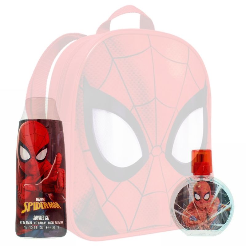 Air Val International Marvel Spiderman Backpack Set Σετ Δώρου για αγόρια Άρωμα EDT 50ml Αφρόλουτρο 300ml & Τσάντα πλάτης