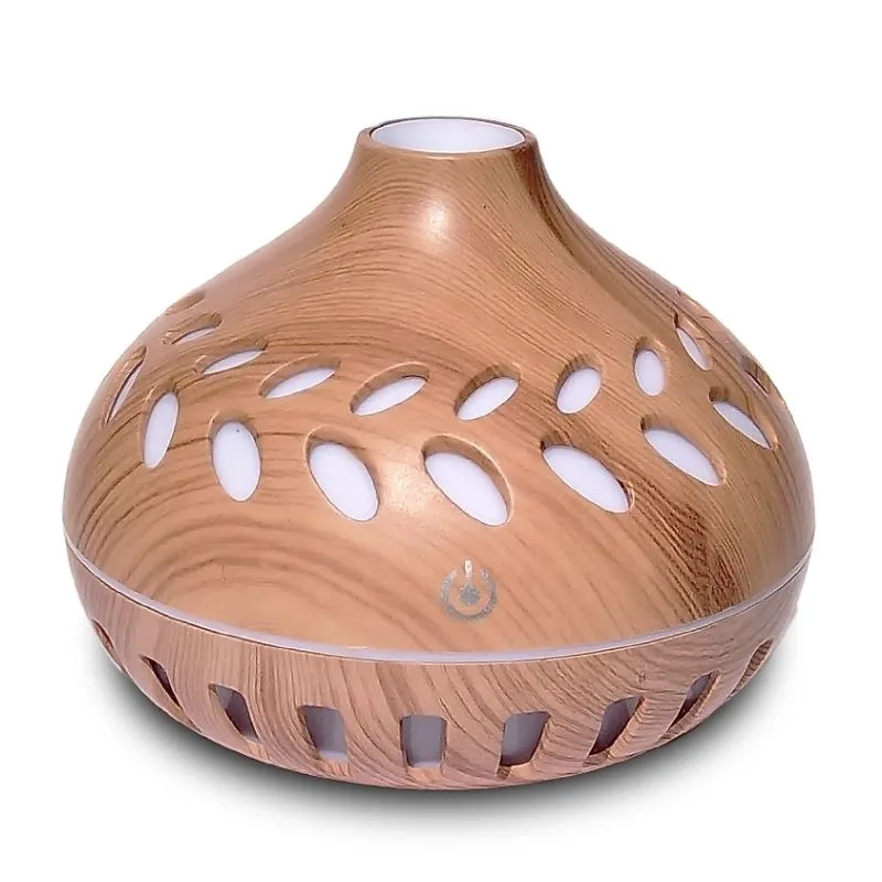 Humidifier Ultrasonic Aroma Diffuser H2O Συσκευή για Αρωματοθεραπεία 200ml Light Wood Grain Colour & Δώρο άρωμα 12ml