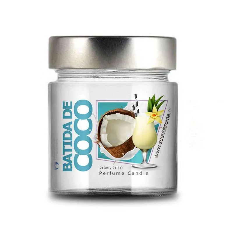 Sueno Aroma Φυτικό Αρωματικό Κερί Batida De Coco με Βανίλια & Καρύδα 212ml