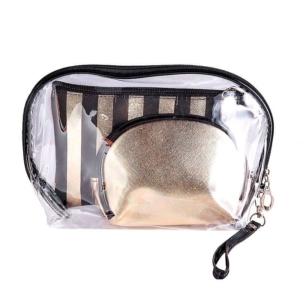 N & H Fashion Legend Cosmetic Bag Set 3 pcs Σετ Νεσεσέρ 3 τεμ Χρυσό Μαύρο 23 x 17 x 7cm