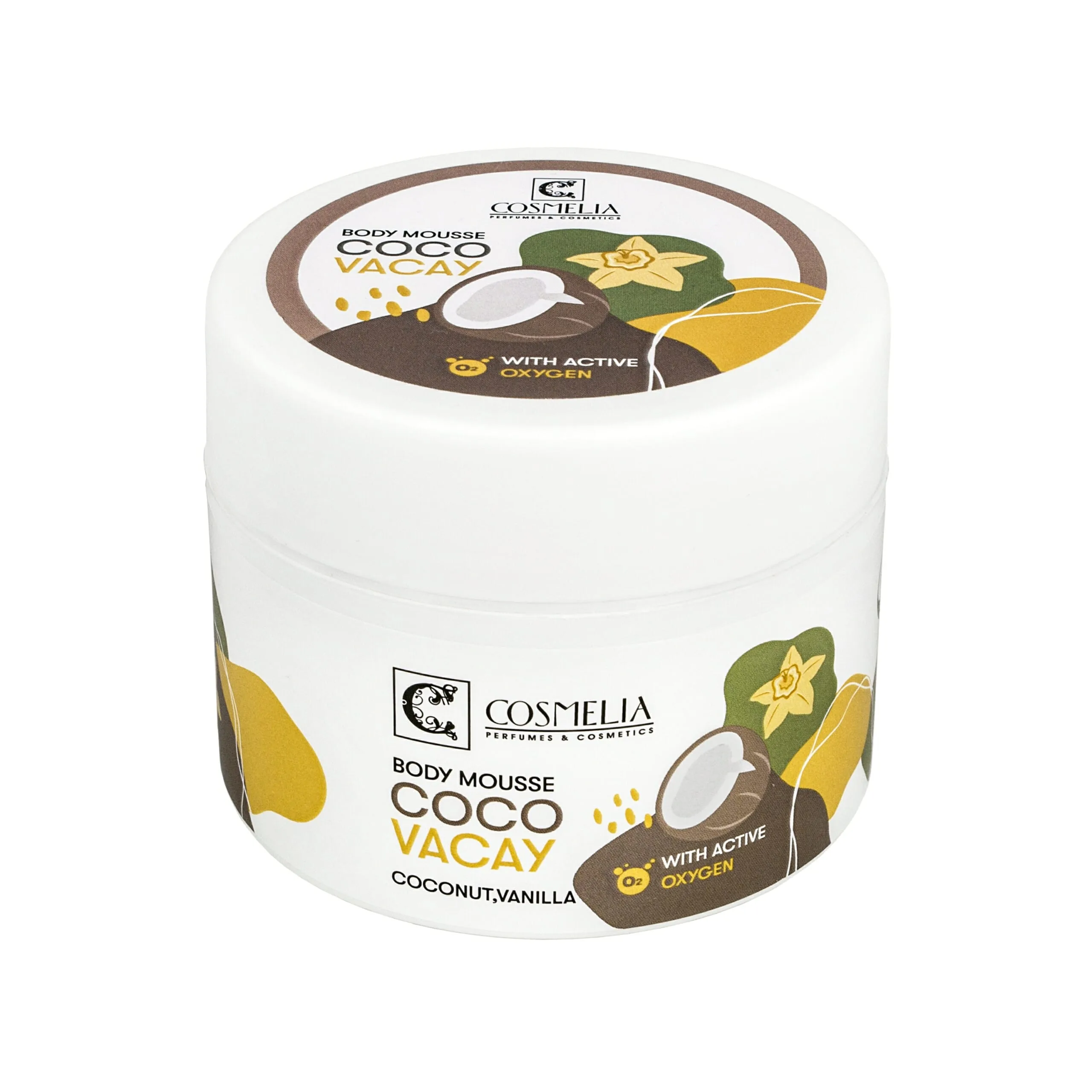 Cosmelia Body Mousse Ενεργού Οξυγόνου Coco Vacay με Καρύδα & Βανίλια 200ml