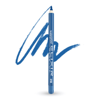 Elixir Waterproof Eye Pencil Μολύβι Ματιών Αδιάβροχο 1,4gr 018 Electric Blue Μπλε Μεταλλικό