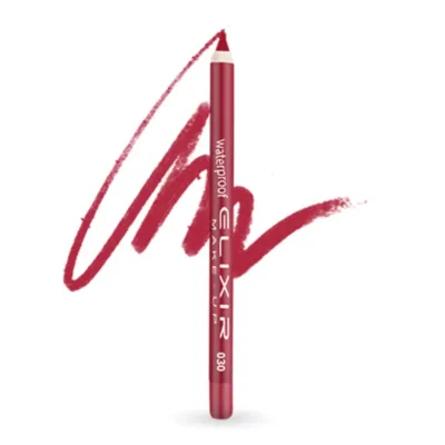 Elixir Waterproof Lip Pencil Μολύβι Χειλιών Αδιάβροχο 1,4gr 030 True Red Βαθύ Κόκκινο