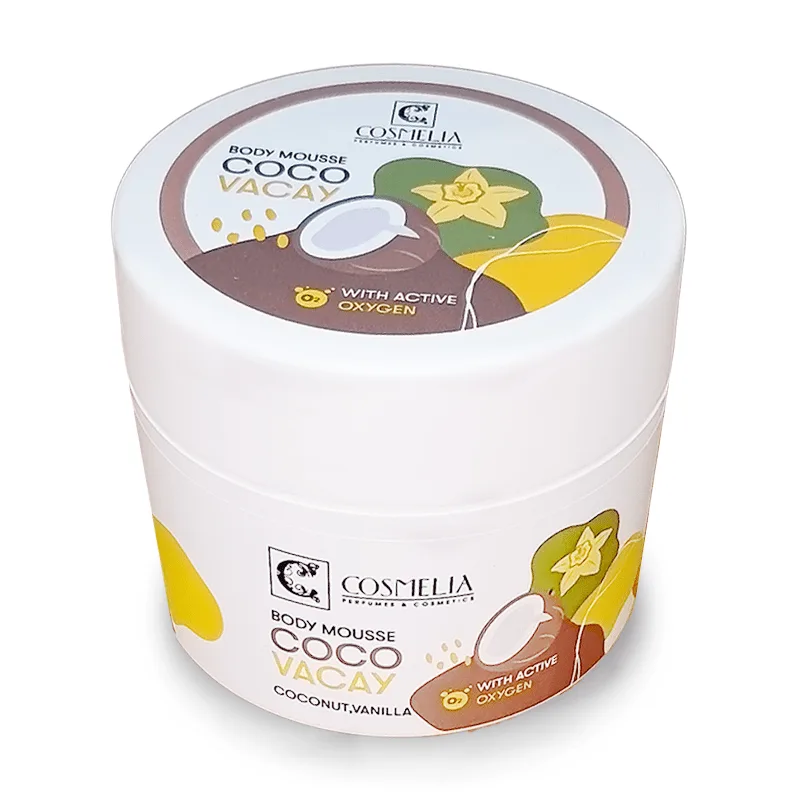 Cosmelia Body Mousse Ενεργού Οξυγόνου Coco Vacay με Καρύδα & Βανίλια 200ml Cosmelia Body Mousse Ενεργού Οξυγόνου Coco Vacay με Καρύδα & Βανίλια 200ml