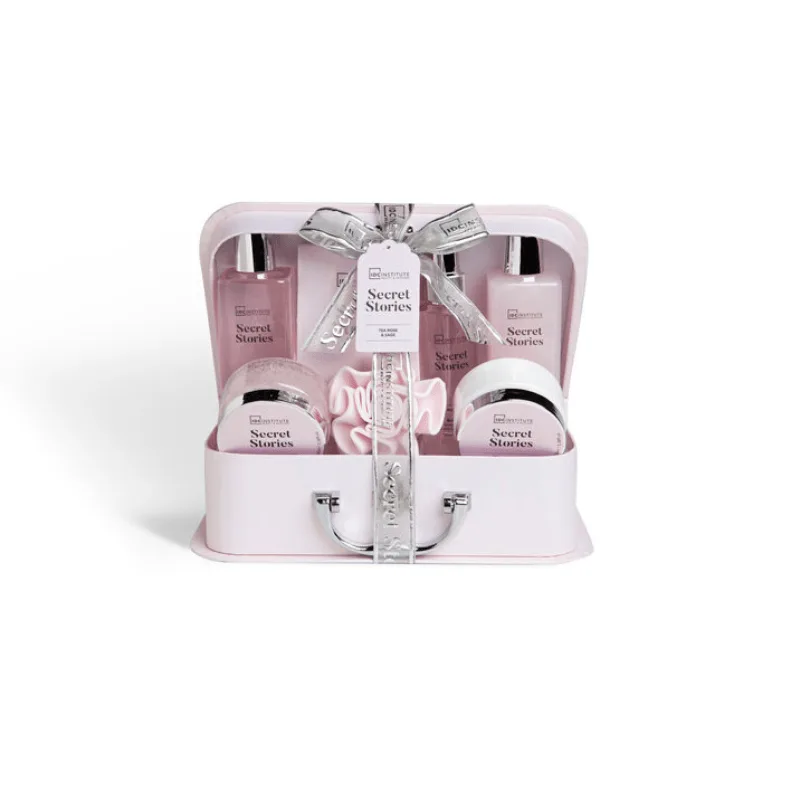 IDC Secret Stories Tea Rose & Sage Case Giftset 270ml Shower Gel, 270ml Bubble Bath, 120ml Body Mist, 100ml Body Lotion, 100ml Body Scrub, 200g Bath Salts & Eva Sponge IDC Secret Stories Tea Rose & Sage Case Giftset 270ml Shower Gel, 270ml Bubble Bath, 120ml Body Mist, 100ml Body Lotion, 100ml Body Scrub, 200g Bath Salts & Eva Sponge