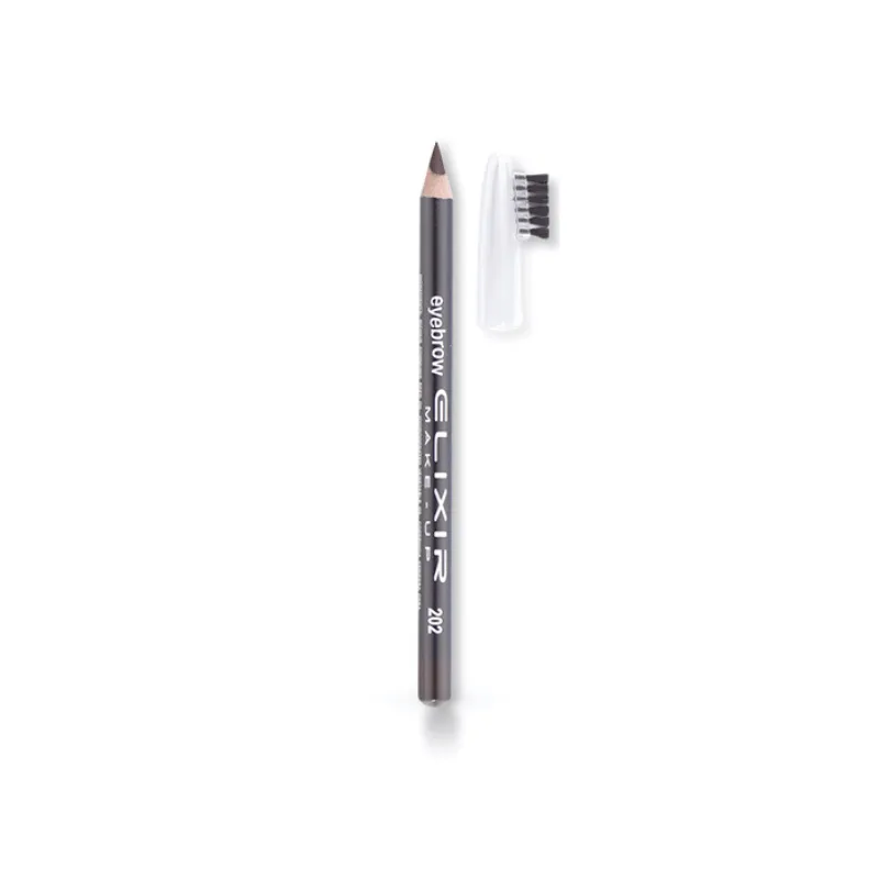 Elixir Eyebrow Pencil Μολύβι Φρυδιών με βουρτσάκι 1.2gr Νο 202 Cafe Noir Πολύ Σκούρο Καφέ