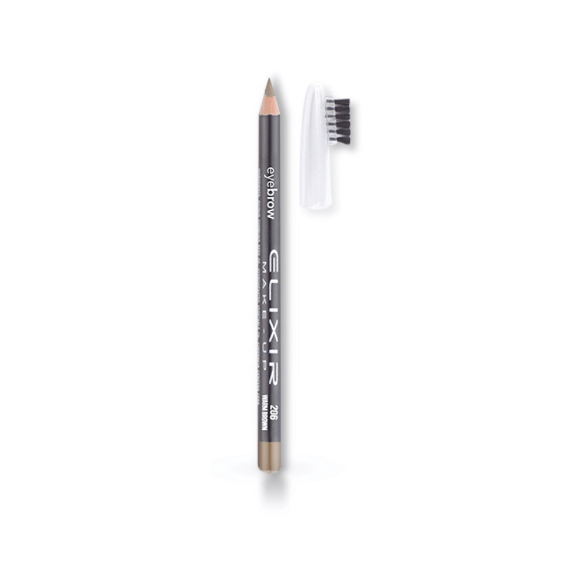 Elixir Eyebrow Pencil Μολύβι Φρυδιών με βουρτσάκι 1.2gr Νο 206 Warm Brown Ανοιχτό Καφέ