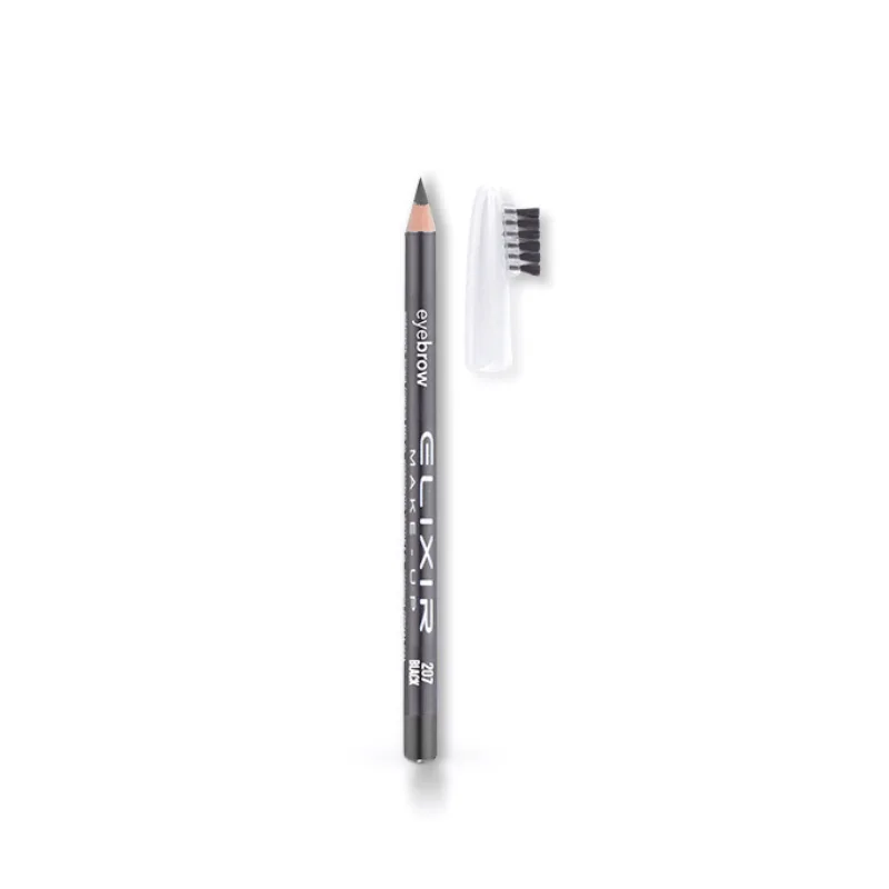 Elixir Eyebrow Pencil Μολύβι Φρυδιών με βουρτσάκι 1.2gr Νο 207 Black Μαύρο