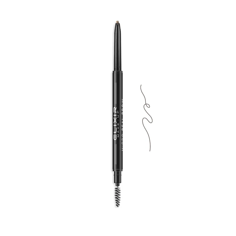 Elixir Micro Real Brow Waterproof Pencil Αδιάβροχο Μηχανικό Μολύβι Φρυδιών για Λεπτές Γραμμές με Βουρτσάκι Νο 2 Καφέ Σκούρο 0,1gr