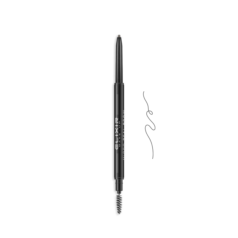 Elixir Micro Real Brow Waterproof Pencil Αδιάβροχο Μηχανικό Μολύβι Φρυδιών για Λεπτές Γραμμές με Βουρτσάκι Νο 4 Σκούρο Γκρι 0,1gr