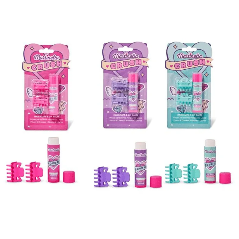 Martinelia Crush Beauty Set - Hair Clips X 2 & Lip Balm 4gr Martinelia Crush Beauty Set - Hair Clips X 2 & Lip Balm 4gr