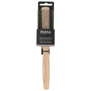 PARSA Beauty Natural Rubber Wood Round Brush ξύλινη βούρτσα μαλλιών 19mm