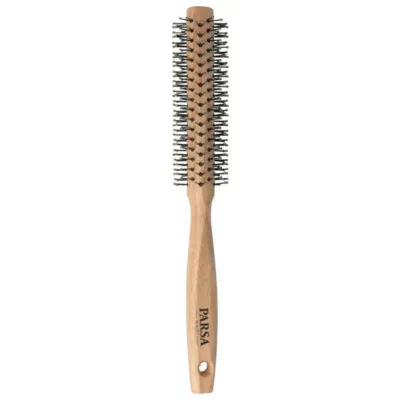 PARSA Beauty Natural Rubber Wood Round Brush ξύλινη βούρτσα μαλλιών 14mm