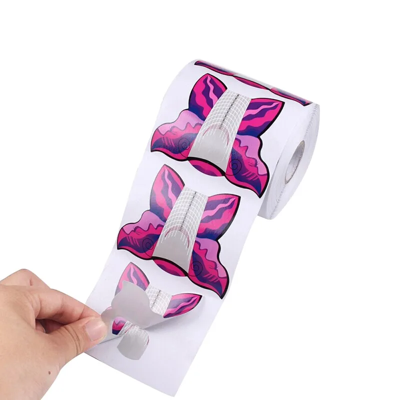 Φόρμα Νυχιών για Ημινόνιμα - Σχήμα Πεταλούδα 300τεμ (2) Φόρμα Νυχιών για Ημινόνιμα - Σχήμα Πεταλούδα 300τεμ