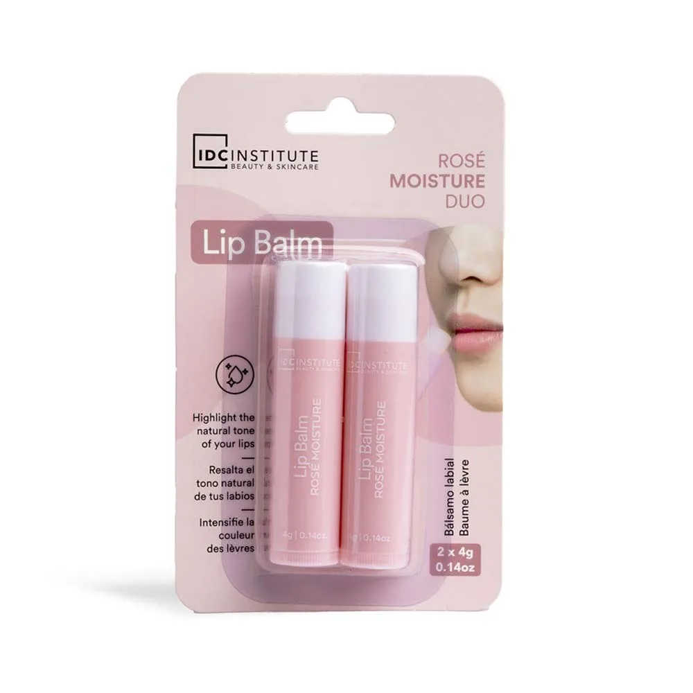 IDC Institute Moisture Rose Lip Balm Duo 2 X 4gr