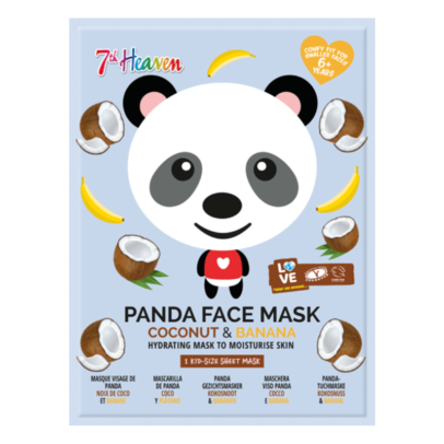 7th Heaven Panda Face Coconut & Banana 25gr - Μασκά Ομορφίας Πανί Με Σχέδιο Ηλικίες 8+