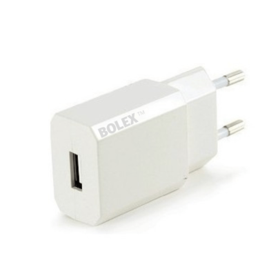 Bolex USB Charger Φορτιστής Χωρίς Καλώδιο Μετατροπέας Βίσματος USB σε πρίζα Λευκός