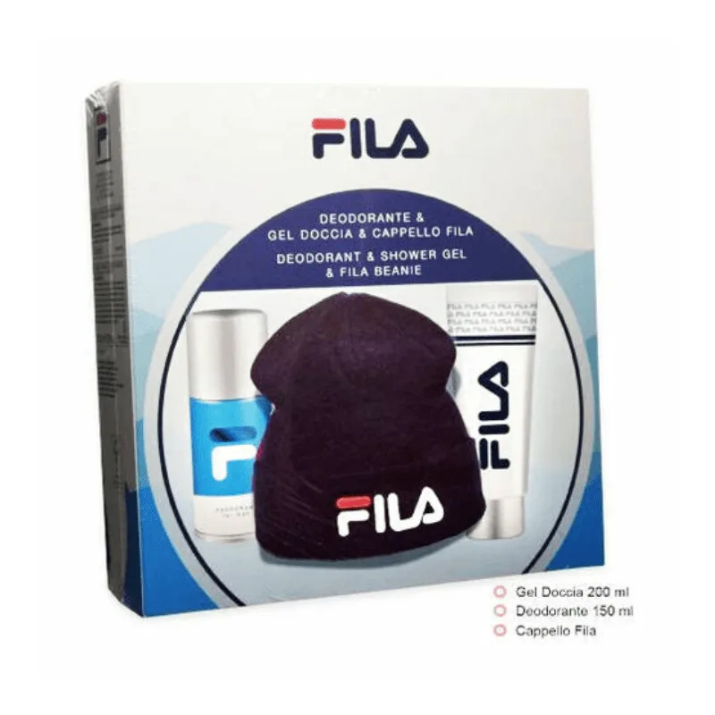 FILA Eau Σετ Δώρου Για Άντρες - Deodorant 150ml, Shower Gel 200ml & Σκουφάκι (3) FILA Eau Σετ Δώρου Για Άντρες - Deodorant 150ml, Shower Gel 200ml & Σκουφάκι