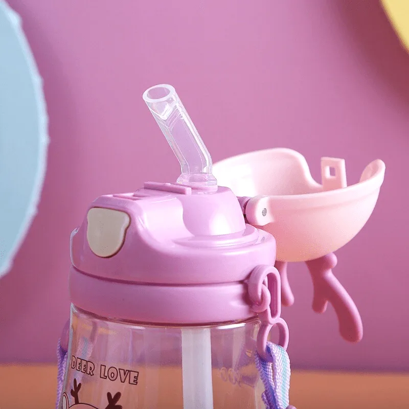 Kettle Deer Παιδικό Πλαστικό Παγούρι με Καλαμάκι 480ml (1) Kettle Deer Παιδικό Πλαστικό Παγούρι με Καλαμάκι 480ml