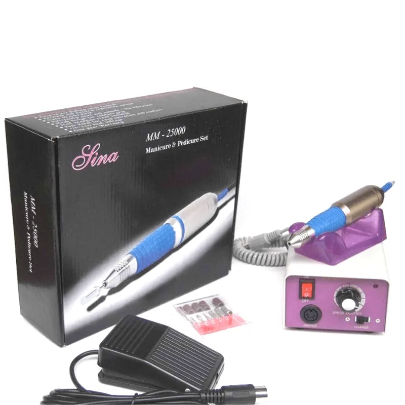 Lina MM-25000 Τροχός Νυχιών Ρεύματος 30000rpm με Πεντάλ - Γκρι