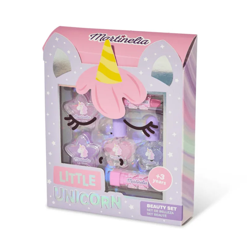 Martinelia Little Unicorn Beauty Set - 2 Χ Βερνίκια 4.5ml, 2 X Lip Stick 1,5g & 2 X Lip Gloss 2,5g