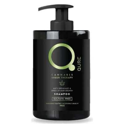 Qure Cannabis Sheer Therapy Shampoo Sulfate & Salt Free Χωρίς Sulfate Σιλικόνη & Χωρίς Θειικά Άλατα 300ml