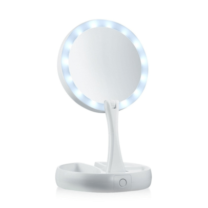 Emson My Fold Away Mirror - Καθρέφτης με Φωτισμό LED Διπλής Όψης 16 X 5,5cm Λευκός με x10 Μεγέθυνση